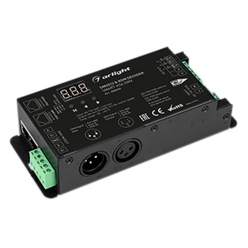 Фото №1  Arlight Декодер SMART-K56-DMX (230V, 3x1.5A, XLR3, 2.4G) ( IP20 Металл, 5 лет)