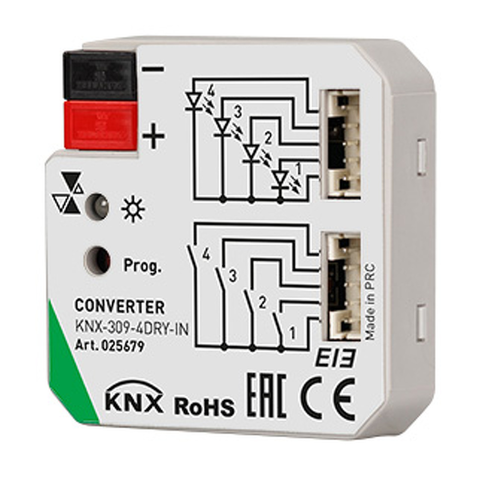 Фото №1  IARL INTELLIGENT ARLIGHT Конвертер KNX-309-4DRY-IN (BUS) ( IP20 Пластик, 2 года)