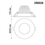 Превью фото №2  NOVOTECH 358026 SPOT NT19 464 белый Встраиваемый светильник IP20 LED 4100К 30W 220V GLOK