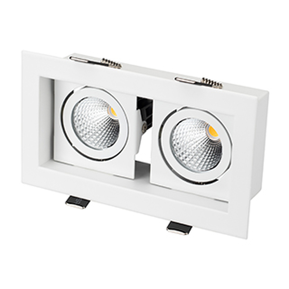 Фото №1  Arlight Светильник CL-KARDAN-S180x102-2x9W Day (WH, 38 deg) ( IP20 Металл, 3 года)