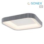 Превью фото №1  SONEX 7769/56L AVRA LED SN 578 Светильник металл/белый/серый LED (56Вт+14Вт) 3000-6000K 500х500 IP43 пульт ДУ+подсветка SHARMEL