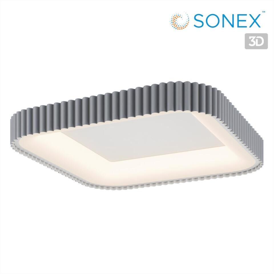 Фото №10  SONEX 7769/56L AVRA LED SN 578 Светильник металл/белый/серый LED (56Вт+14Вт) 3000-6000K 500х500 IP43 пульт ДУ+подсветка SHARMEL