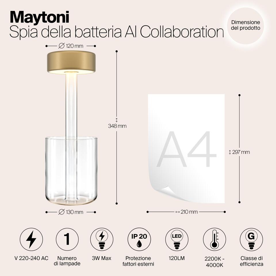 Фото №16  Настольная лампа Аккумуляторный светильник Maytoni MOD229TL-L3G3K1
