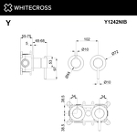 Превью фото №2  Смеситель скрытого монтажа на 2 потребителя WHITECROSS Y Y1242NIB (брашированный никель)