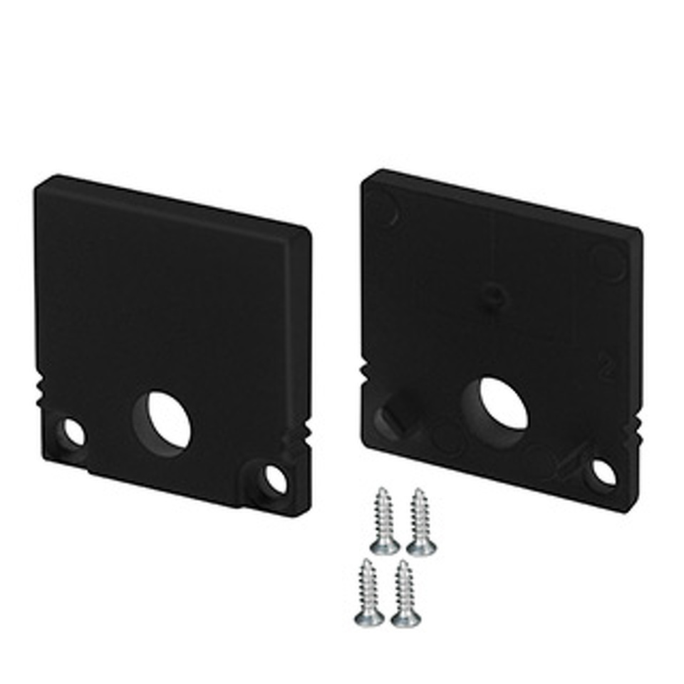Фото №1  Arlight Заглушка SL-SLIM20-H20 BLACK с отверстием  ( Пластик)