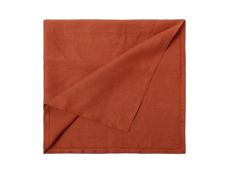 Фото №3  OGOGOHOME Скатерть льняная Linen collection brown 145х110 см