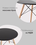 Превью фото №5  Стол круглый EAMES DSW NEW D=80 черный