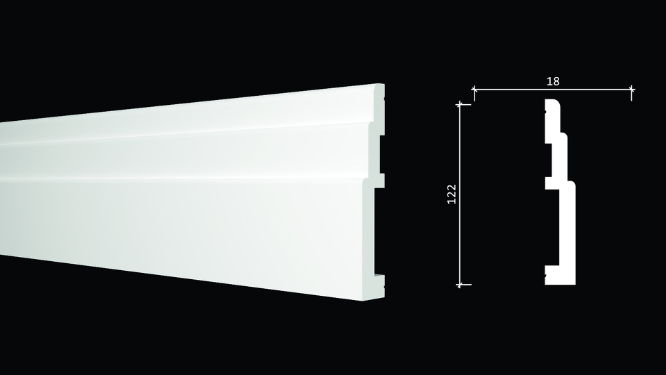 Фото №3  Плинтус Decor-dizayn DD705/Плинтус (120х18x2000мм)/12, шт