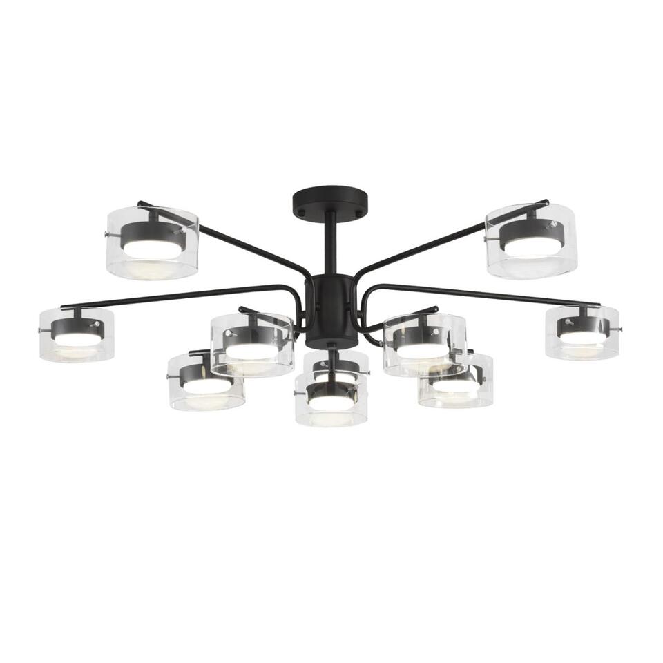 Фото №8  LUMION 8349/10C COMFI LN26 232 черный/прозрачный, металл/стекло Светильник потолочный LED GX53 10*7W 220V NATALINA