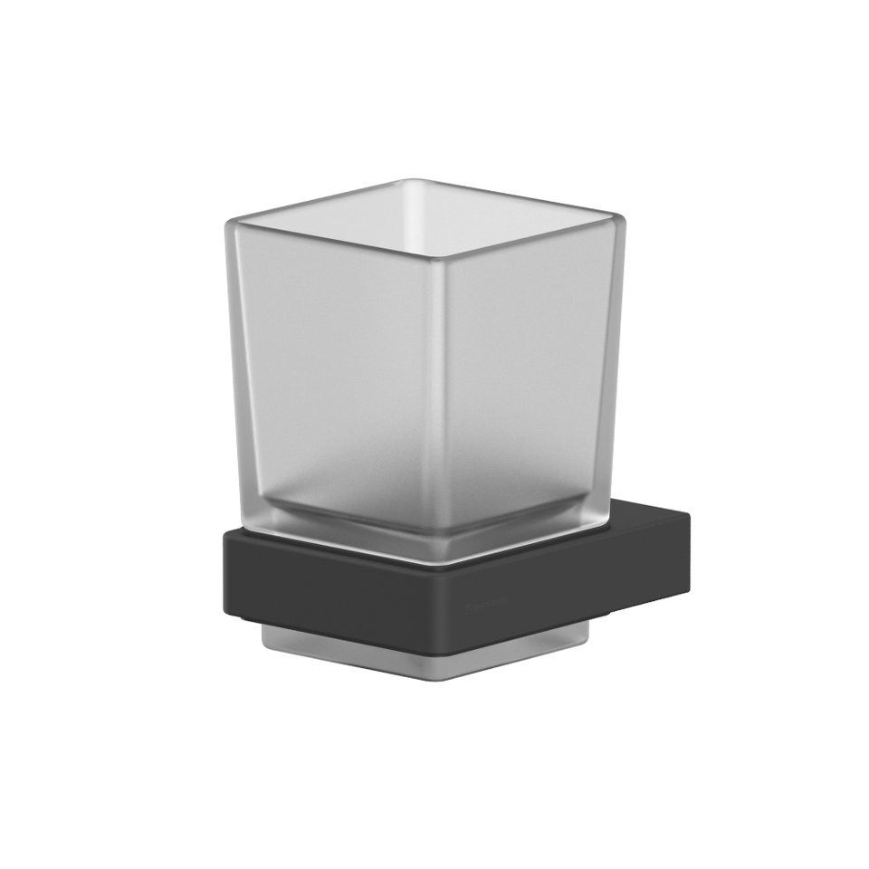 Фото №2  Стакан подвесной WHITECROSS Cubo CU2430BL (черный мат)