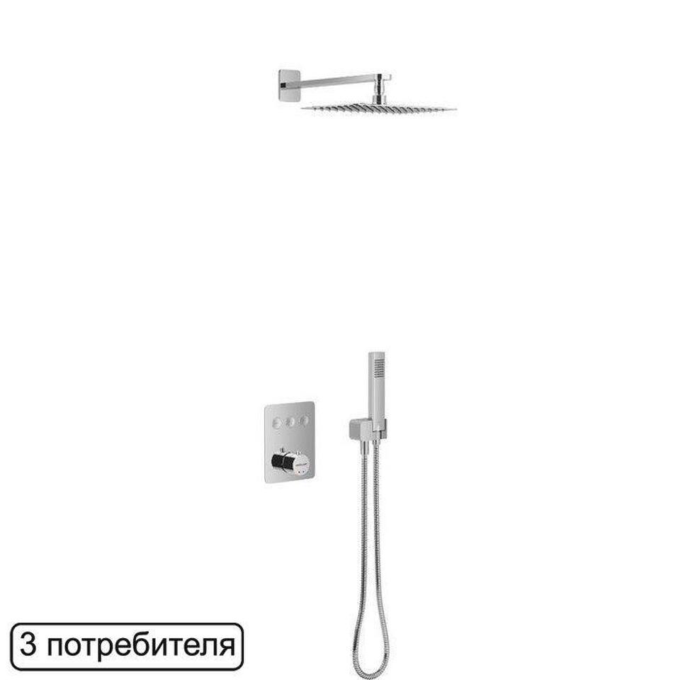 Фото №5  EXCELLENT Термостатическая душевая система скрытого монтажа Krotos AREX.SET.8046CR (хром)