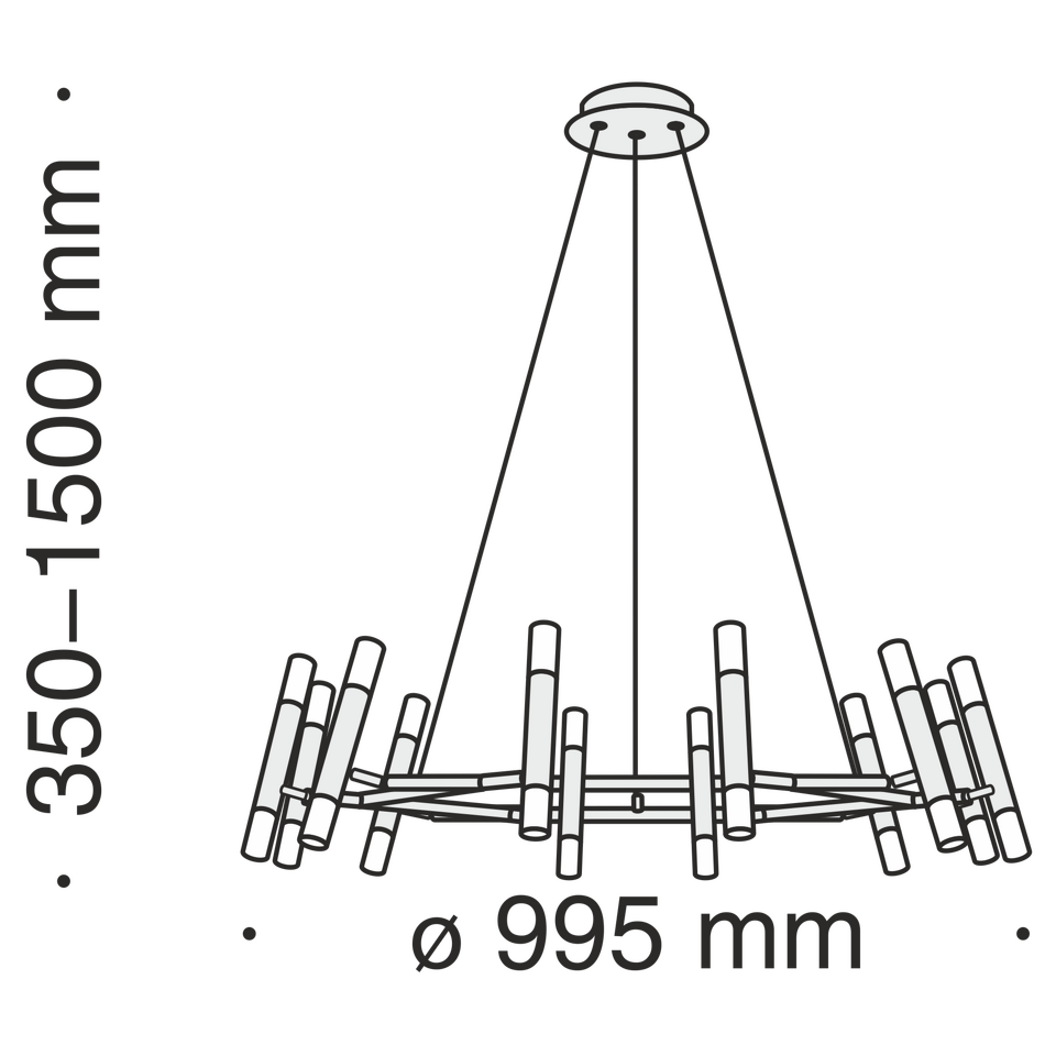 Фото №5  Подвесной светильник Подвесной светильник Maytoni MOD031PL-24B