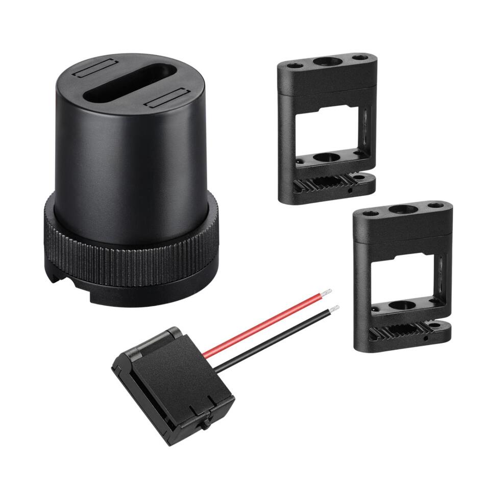 Фото №2  NOVOTECH 135260 SHINO NT24 090 черный Комплект для текстильного шинопровода: накладная чаша-1шт; крепление для фиксации-2шт; токопровод-1шт IP20 24V EASY
