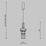 Превью фото №8  Подвесной светильник Подвесной светильник Maytoni MOD253PL-L18BS3K3
