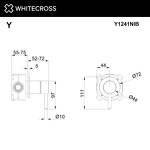 Превью фото №2  Смеситель скрытого монтажа на 1 потребитель WHITECROSS Y Y1241NIB (брашированный никель)
