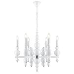 Превью фото №9  Люстра LUMION 8260/6 MODERNI LN26 126 белый/хром, металл Люстра E14 6*40W 220V NANA