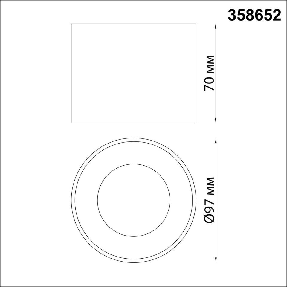 Фото №3  NOVOTECH 358652 OVER NT21 390 черный Светильник накладной светодиодный IP20 LED 4000К 12W 220V PATERA