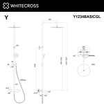 Превью фото №3  Термостатическая система для ванны наружного монтажа WHITECROSS Y Y1234BASICGL (золото)
