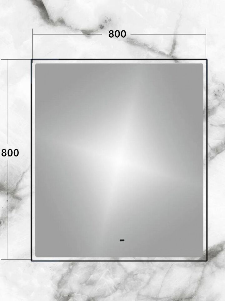 Фото №4  Watersense Eva 80х80, LED Black Edition, сенсор на взмах W00906