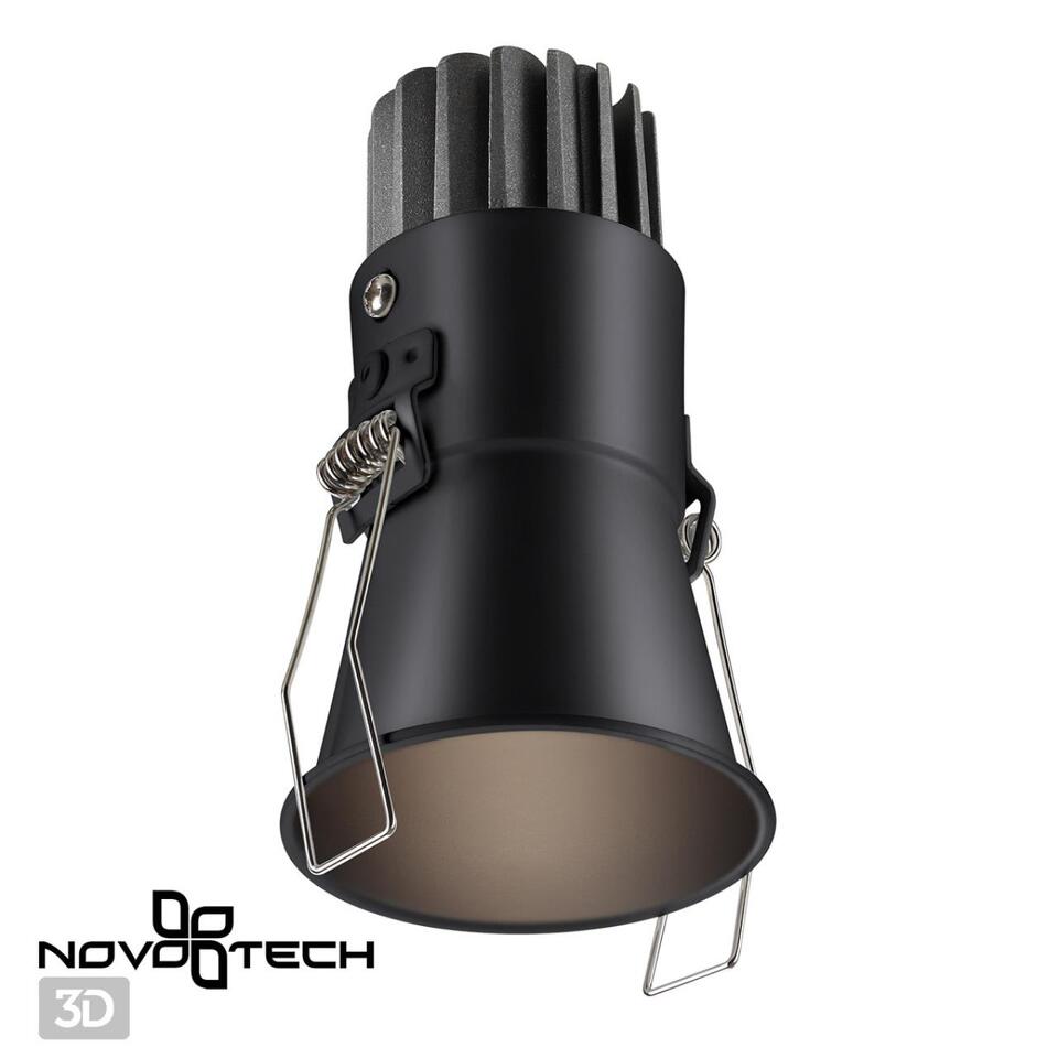 Фото №7  NOVOTECH 358907 SPOT NT22 442 черный Встраиваемый светодиодный светильник с переключателем цветовой температуры IP20 LED 3000К\4000К\6000К 7W 220V LANG