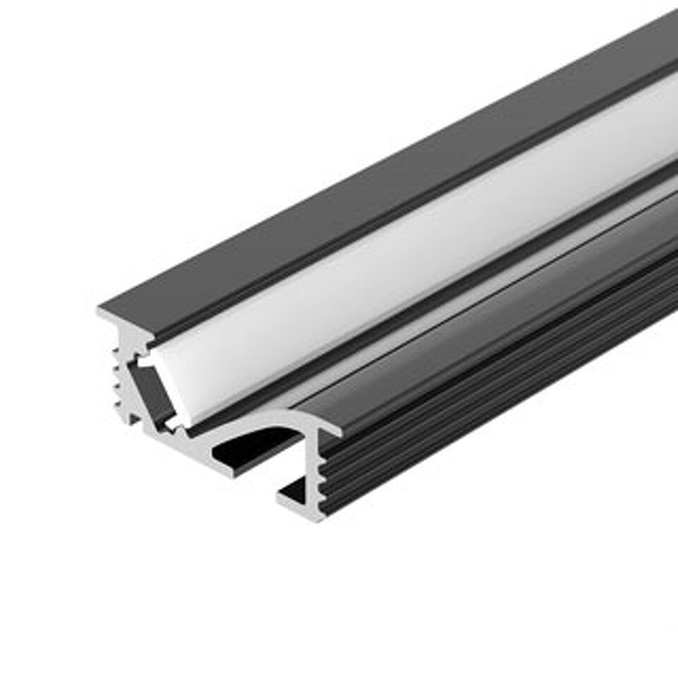 Фото №1  Arlight Профиль SL-BEVEL-W21-F-2000 ANOD BLACK ( Алюминий)