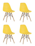Превью фото №1  Стул Eames Style DSW желтый x4 (разборный каркас)