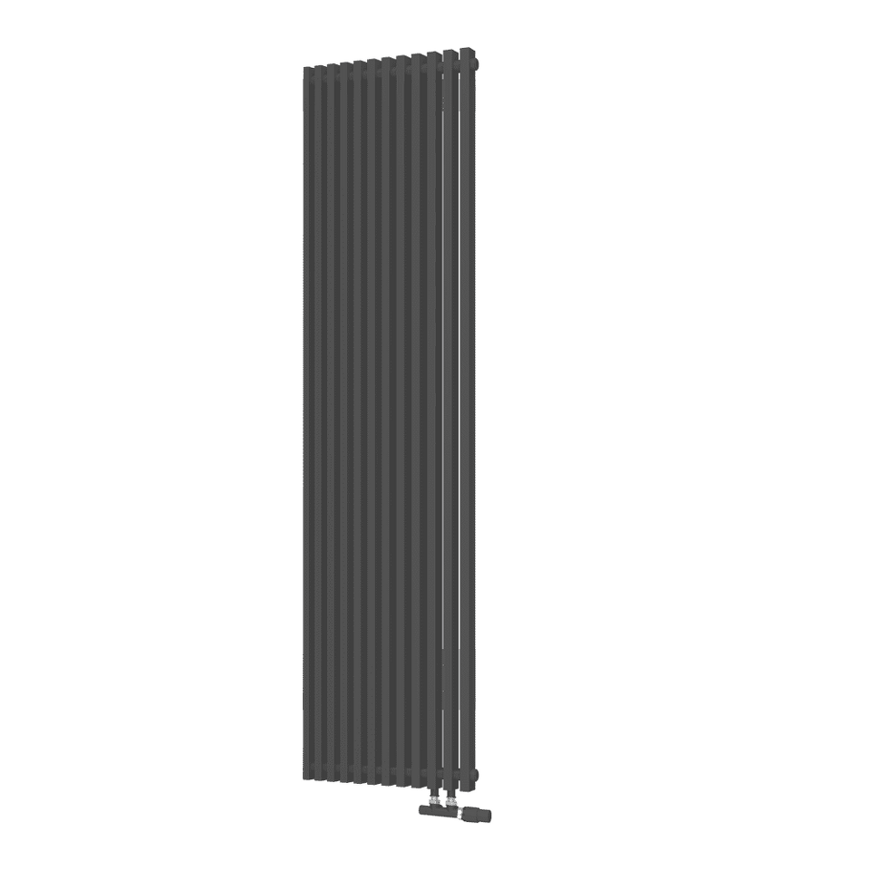 Фото №1  Радиатор Радиатор КЗТО Quadrum NEO 50 V 1750-12 R RAL1T103S9005 (черный матовый муар)