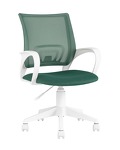 Превью фото №1  Кресло Кресло офисное TopChairs ST-BASIC-W зеленый крестовина пластик белый