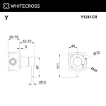 Превью фото №2  Смеситель скрытого монтажа на 1 потребитель WHITECROSS Y Y1241CR (хром)
