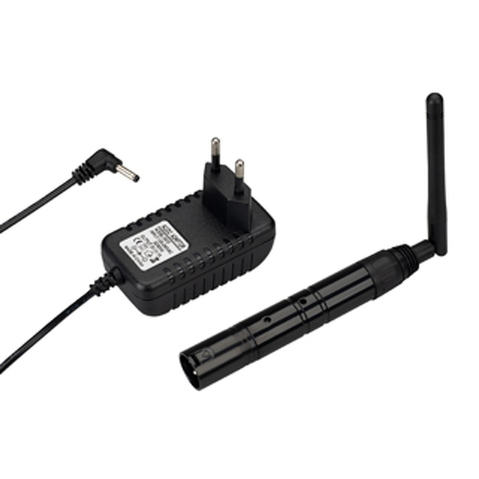 Фото №1  Arlight Усилитель SMART-DMX-Transmitter Black (5V, XLR3 Female, 2.4G) ( IP20 Металл, 5 лет)