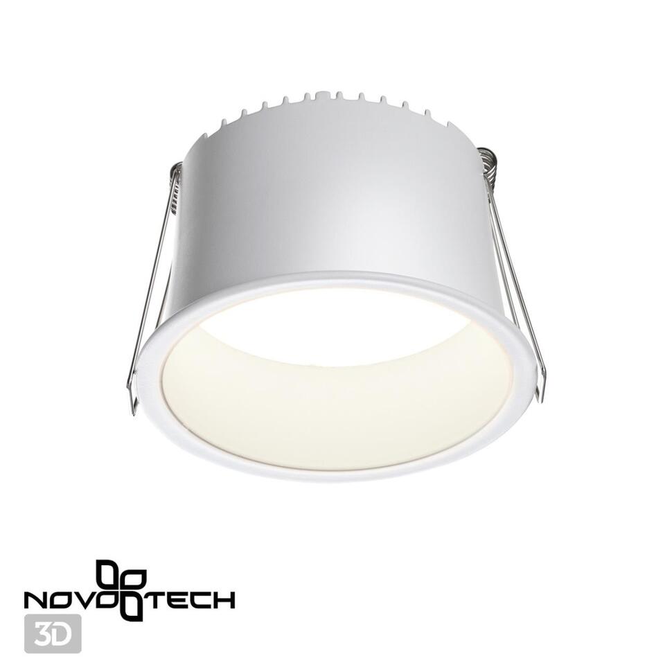 Фото №5  NOVOTECH 358901 SPOT NT22 472 белый Светильник встраиваемый светодиодный IP20 LED 4000К 12W 220V TRAN