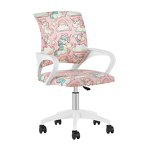 Превью фото №2  Кресло офисное TopChairs Simple SN Junior принт Unicorns пластик белый