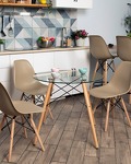 Превью фото №5  Стул Eames Style DSW бежевый x4 (разборный каркас)