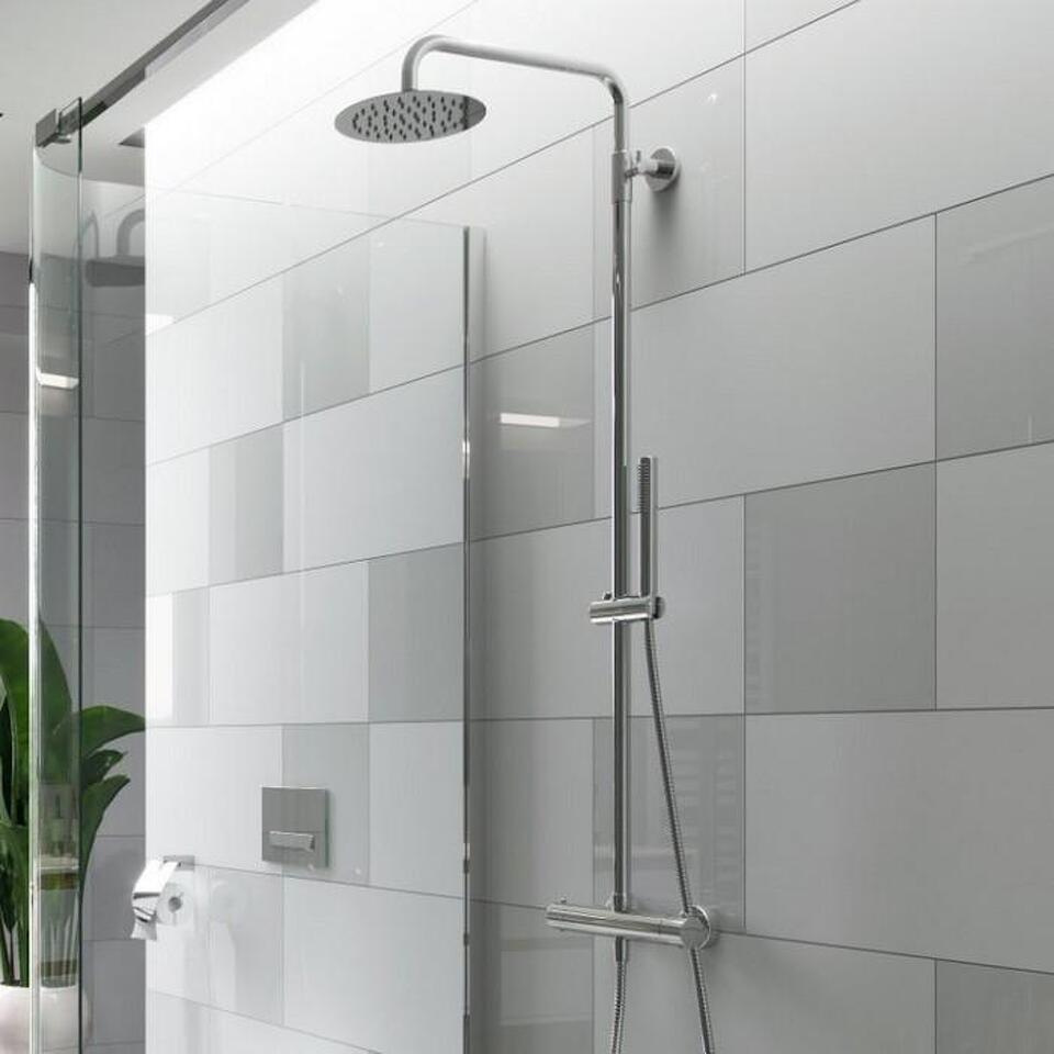 Фото №4  EXCELLENT Термостатическая душевая система наружного монтажа Rain Termo Round ARAC.SY.107CR (хром)
