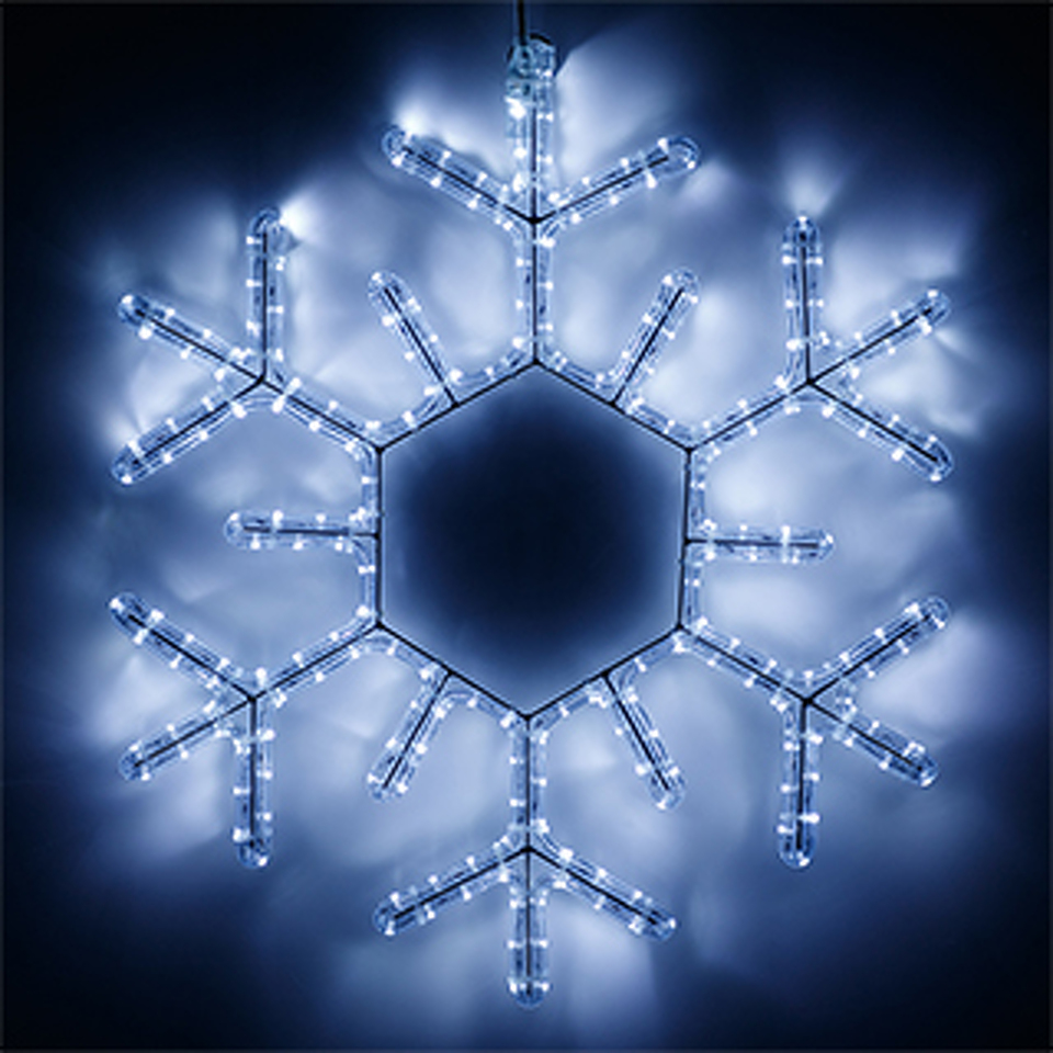 Фото №1  Ardecoled Фигура cветодиодная ARD-SNOWFLAKE-M5-600x600-216LED White (230V, 15W) ( IP65)