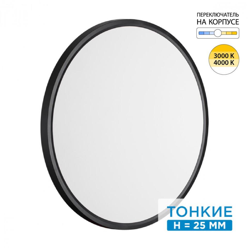 Фото №12  SONEX 7660/40L MITRA LED SN 554 Светильник пластик/белый/черный LED 40Вт 3000/4000K D495 IP40 ALFA BLACK