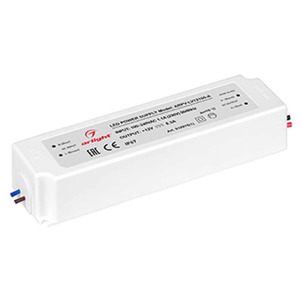 Фото №1  Arlight Блок питания ARPV-LV12100-A (12V, 8.3A, 100W) ( IP67 Пластик, 3 года)