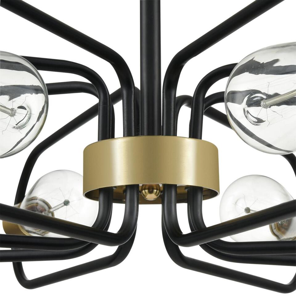 Фото №9  Люстра LUMION 8058/8C COMFI LN24 000 черный, медь/ металл/ Люстра потолочная E27 8*60W 220V ALMIRA