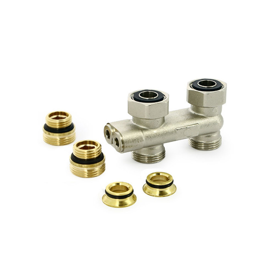 Фото №1  Гарнитура нижнего подключения Heimeier Vekotec прямая, резьба Rp 1/2'xG 3/4'