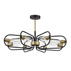 Фото LUMION 8058/8C COMFI LN24 000 черный, медь/ металл/ Люстра потолочная E27 8*60W 220V ALMIRA