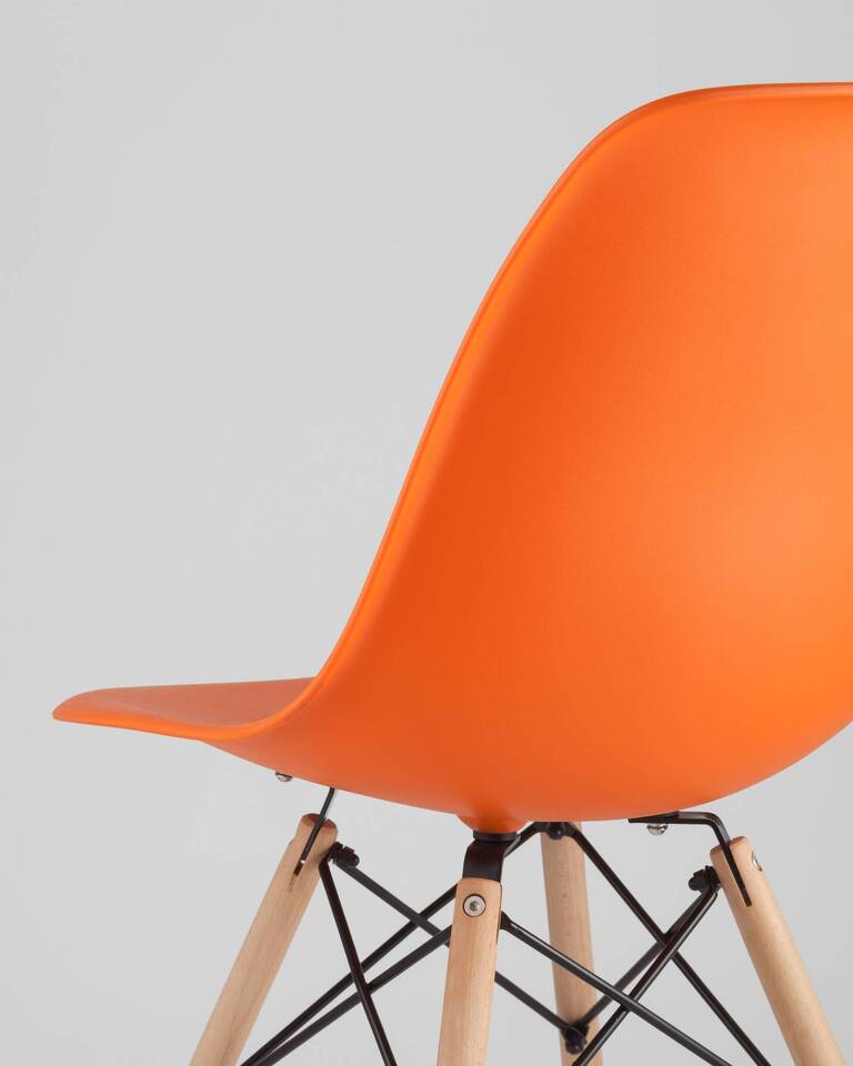Фото №10  Стул Eames DSW оранжевый
