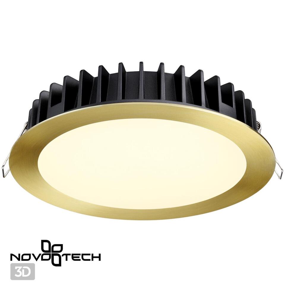 Фото №8  NOVOTECH 358956 SPOT NT22 444 бронза светлая Встраиваемый светодиодный светильник с переключателем цветовой температуры IP20 LED 3000К\4000К\6000К 20W 220V LAN