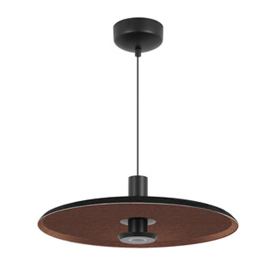 Фото №1  Подвесной светильник Arlight Светильник SP-KOTARO-R450-12W Warm3000 (BK-CF, 36 deg, 230V, TRIAC) ( IP20 Фетр, 3 года)