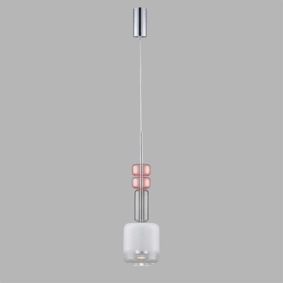 Фото №3  Подвесной светильник LUMION 6505/1 SUSPENTIONI LN26 385 хром, розовый, белый Подвес GU10 50W 220V VERONA