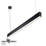 Превью фото №1  Подвесной светильник NOVOTECH 358878 OVER NT22 342 черный Светильник подвесной светодиодный (длина подвесов 1,2м) IP20 LED 4000K 40W вниз + 12W вверх 220V ITER