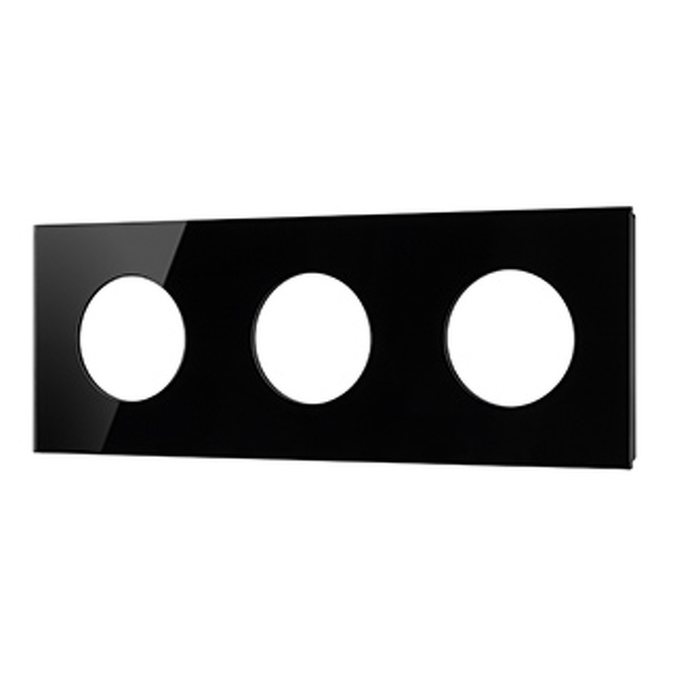 Фото №1  Рамка Arlight Рамка стеклянная FRM-GLARE-GC-3-BK ( -)