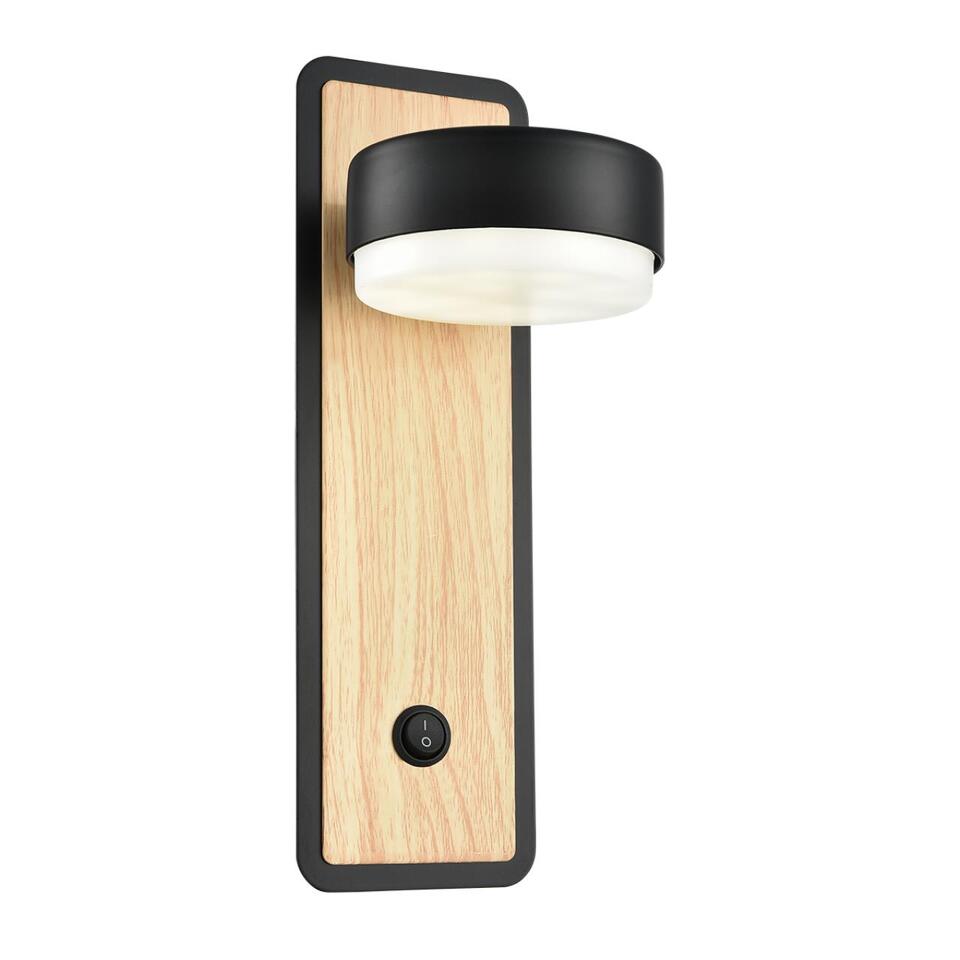 Фото №11  LUMION 8264/1W COMFI LN26 432 металл, черный/дерево Бра GX53 LED 1*7W 220V LELAND