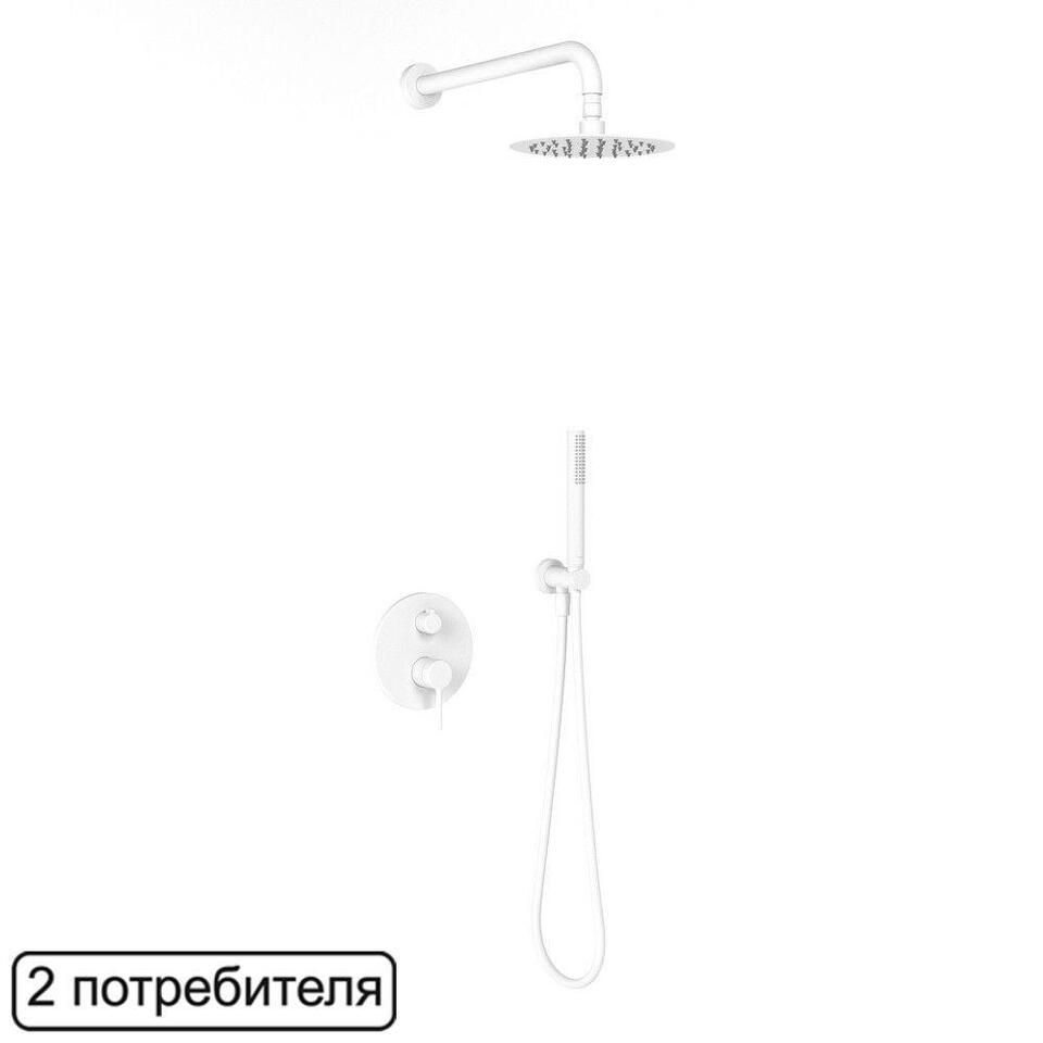 Фото №4  EXCELLENT Система для душа скрытого монтажа Pi AREX.SET.1245WH (белый мат)