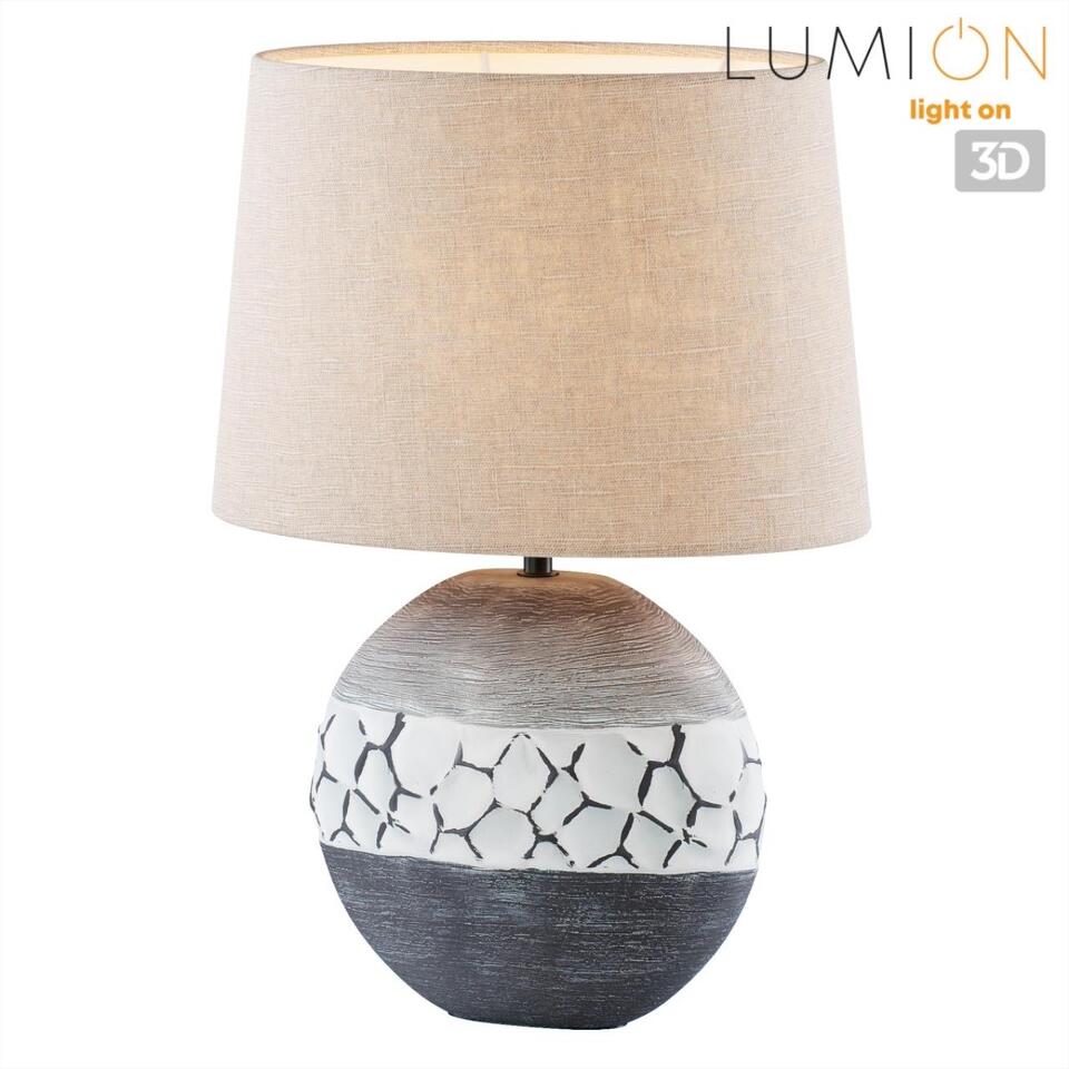 Фото №7  Настольная лампа LUMION 8119/1T COMFI LN26 489 серый, керамика/текстиль Настольная лампа E27 1*60W 220V AVALONA