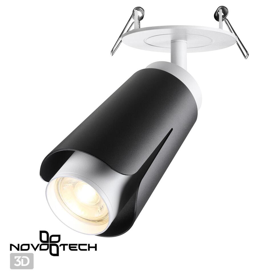 Фото №6  NOVOTECH 370832 SPOT NT22 509 черный Светильник встраиваемый IP20 GU10 9W 220V TULIP